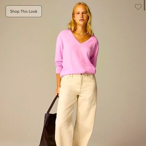 Jcrew Relaxed Vneck Cashmere Sweater Small